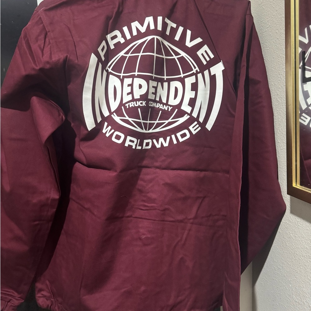 Primitive Maroon Jacket with White Logo